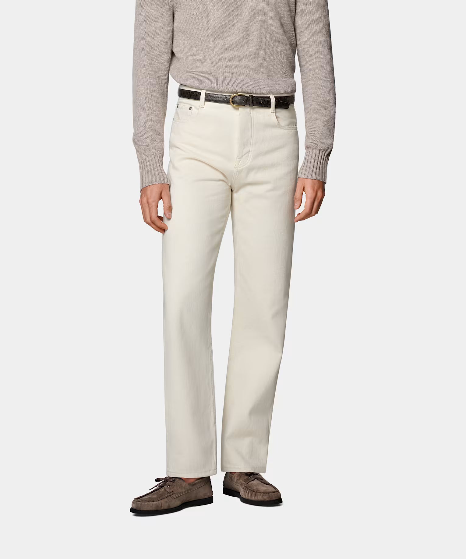 Off-White Straight Leg Tapered Jeans