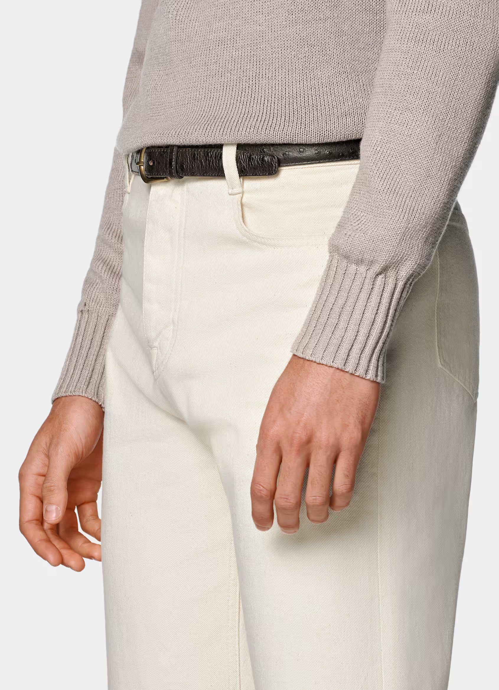 Off-White Straight Leg Tapered Jeans