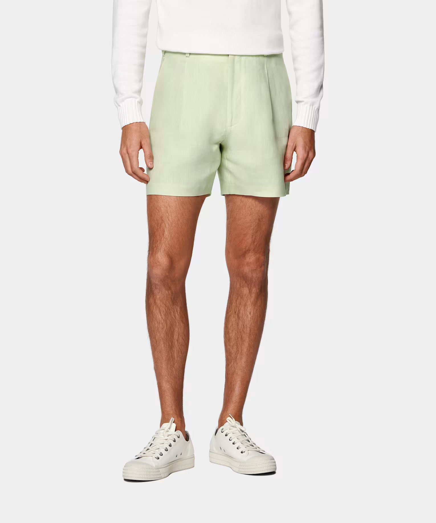 Light Green Straight Leg Shorts