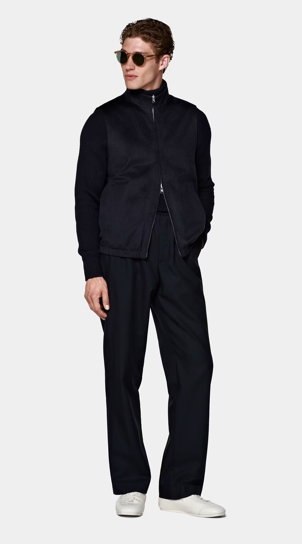 Navy Reversible Zip Vest