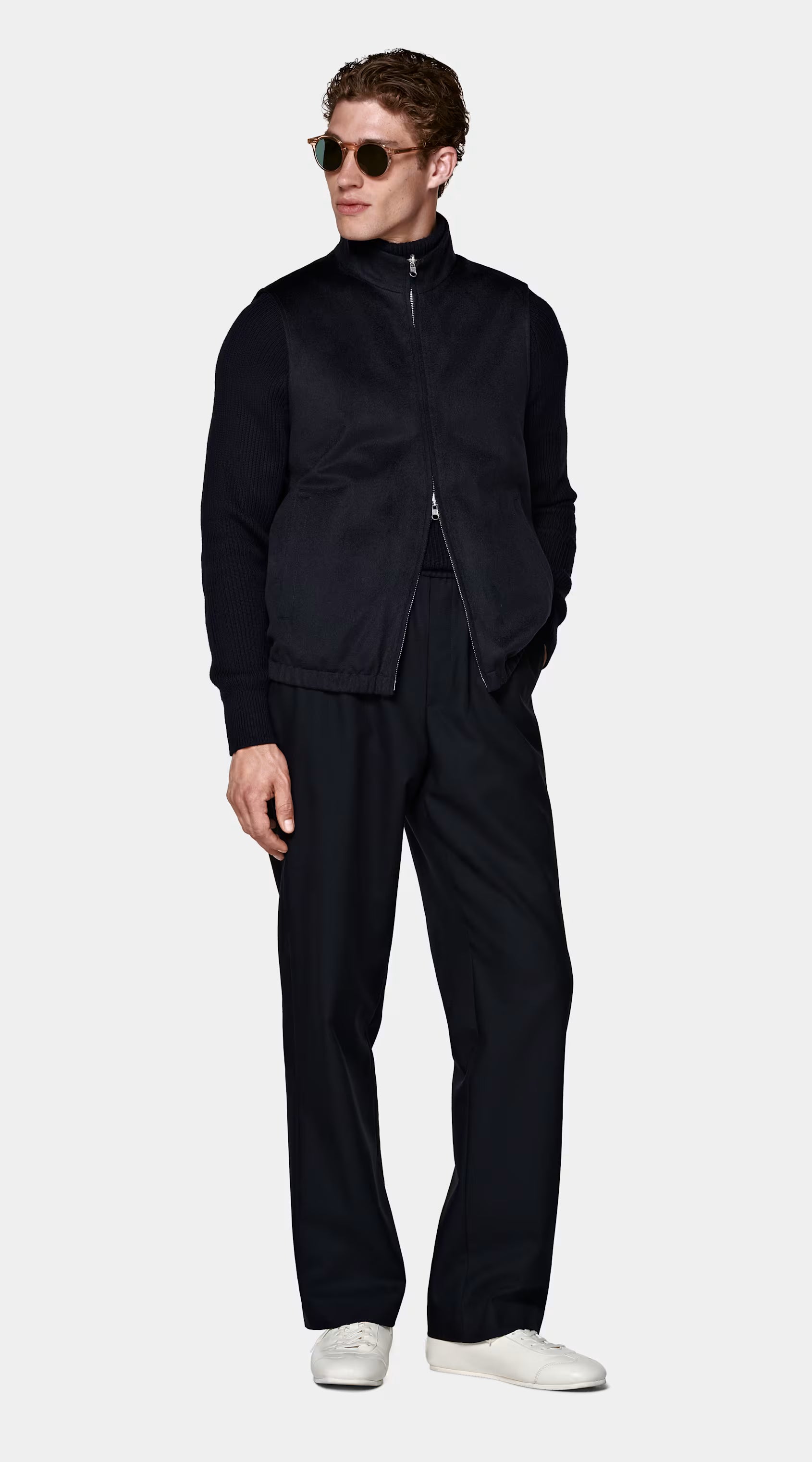 Navy Reversible Zip Vest