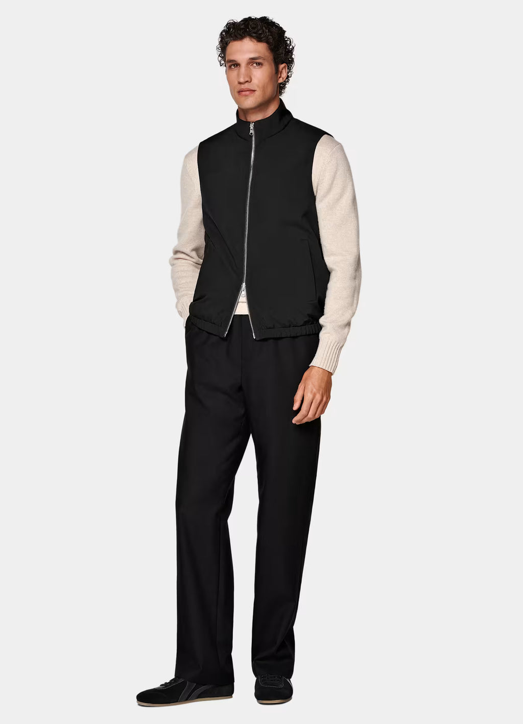 Black Reversible Zip Vest