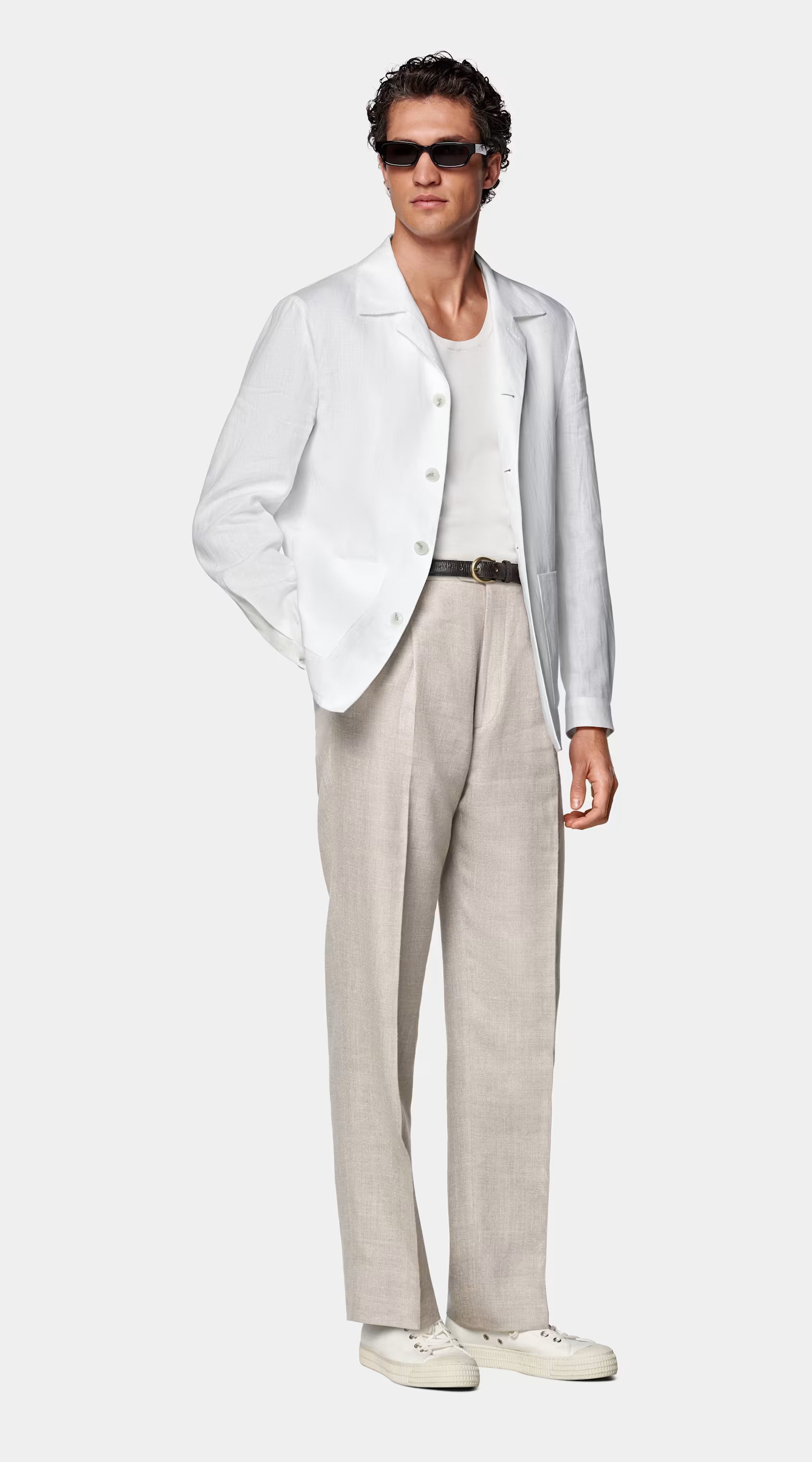 White Relaxed Fit Shirt-Jacket