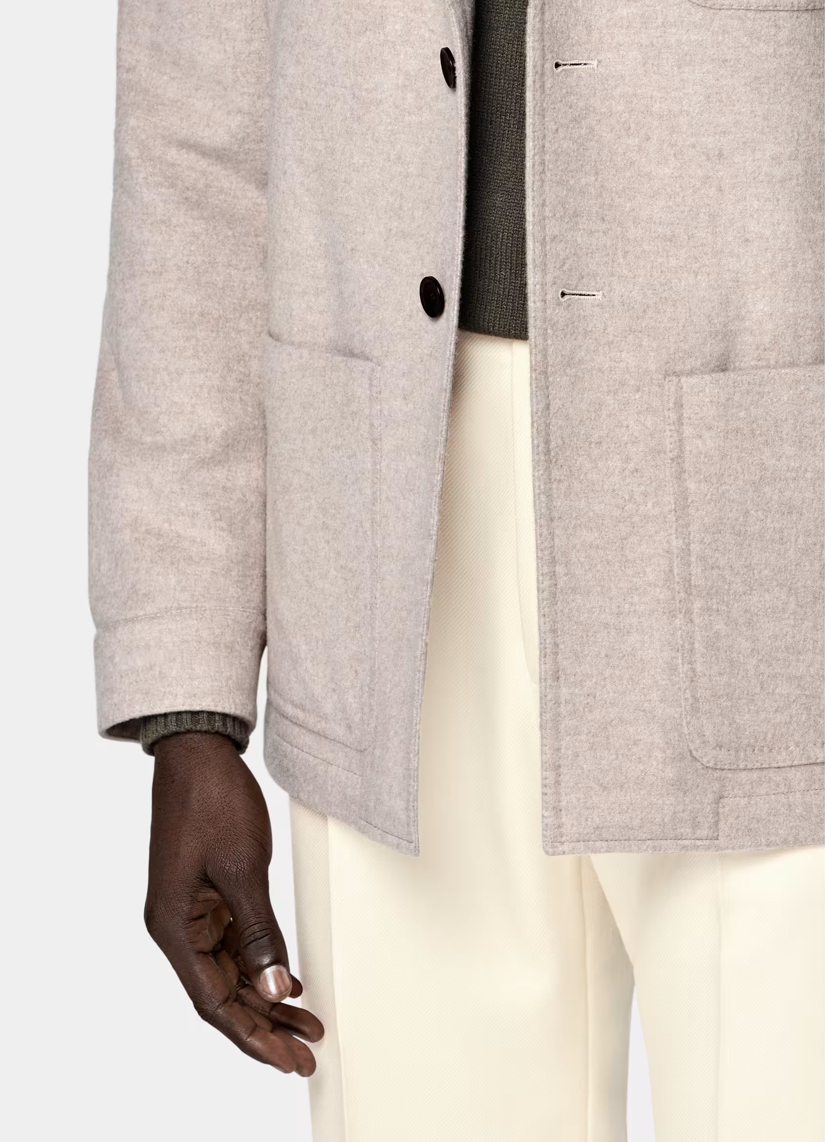 Sand Relaxed Fit Shirt-Jacket