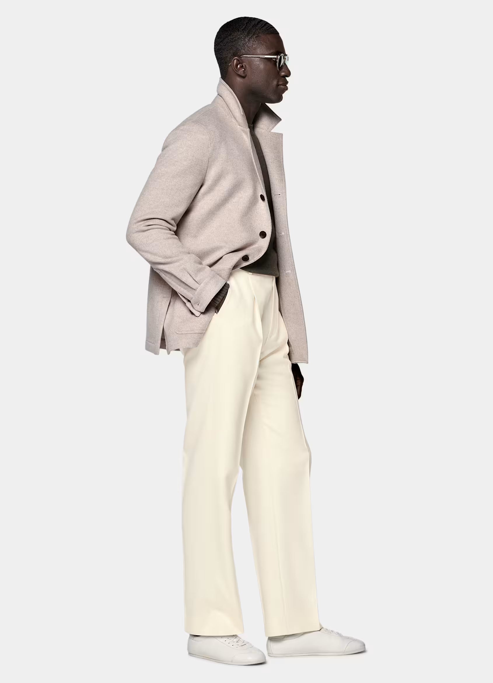 Sand Relaxed Fit Shirt-Jacket