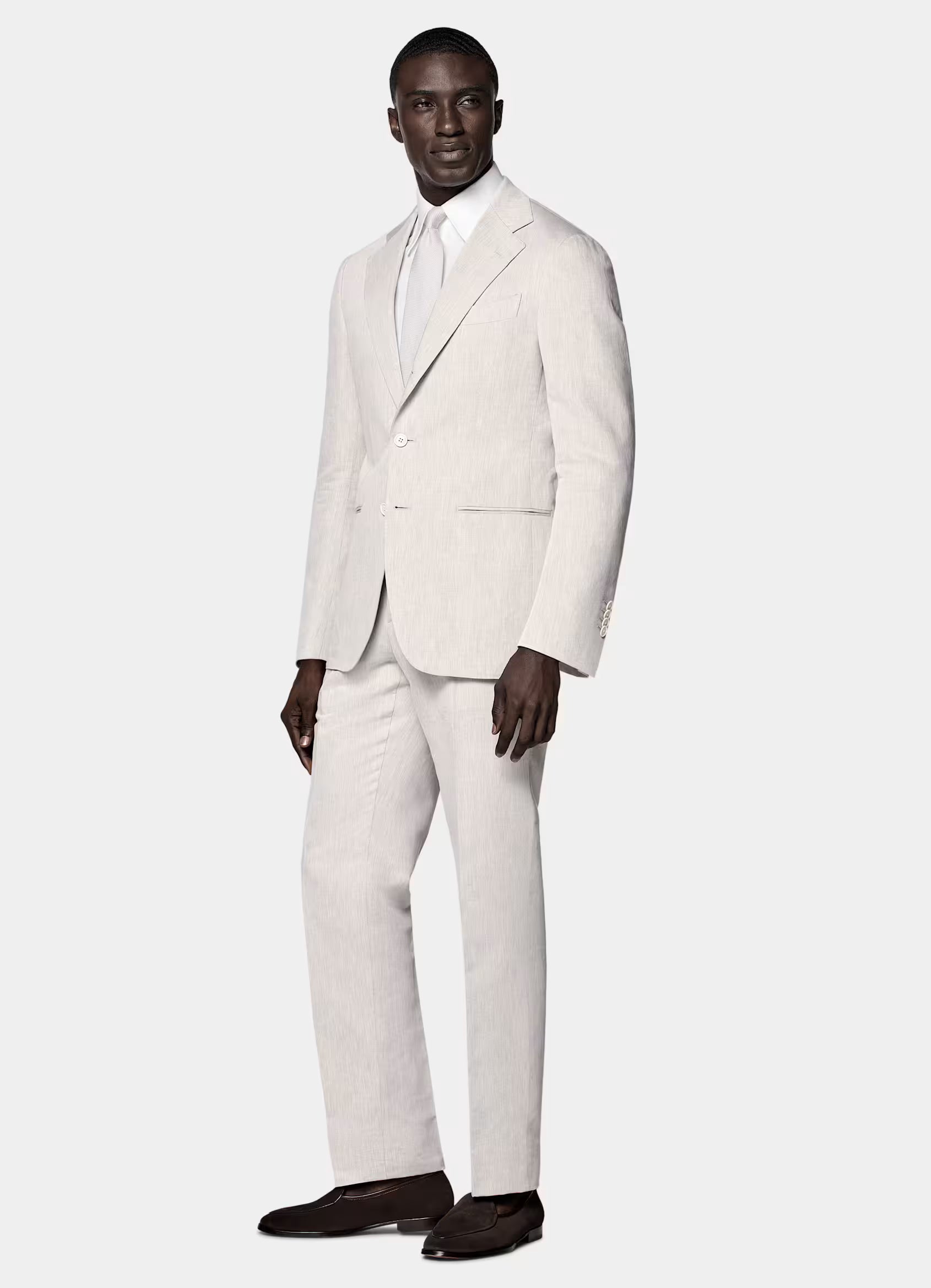 Light Taupe Tailored Fit Havana Suit