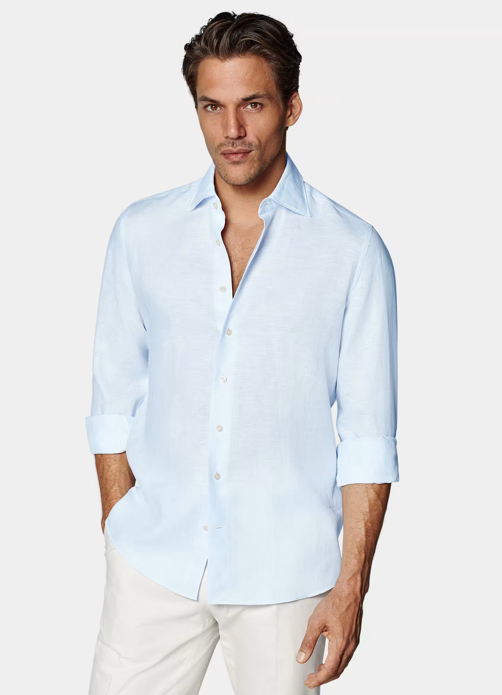 Light Blue Linen Shirt