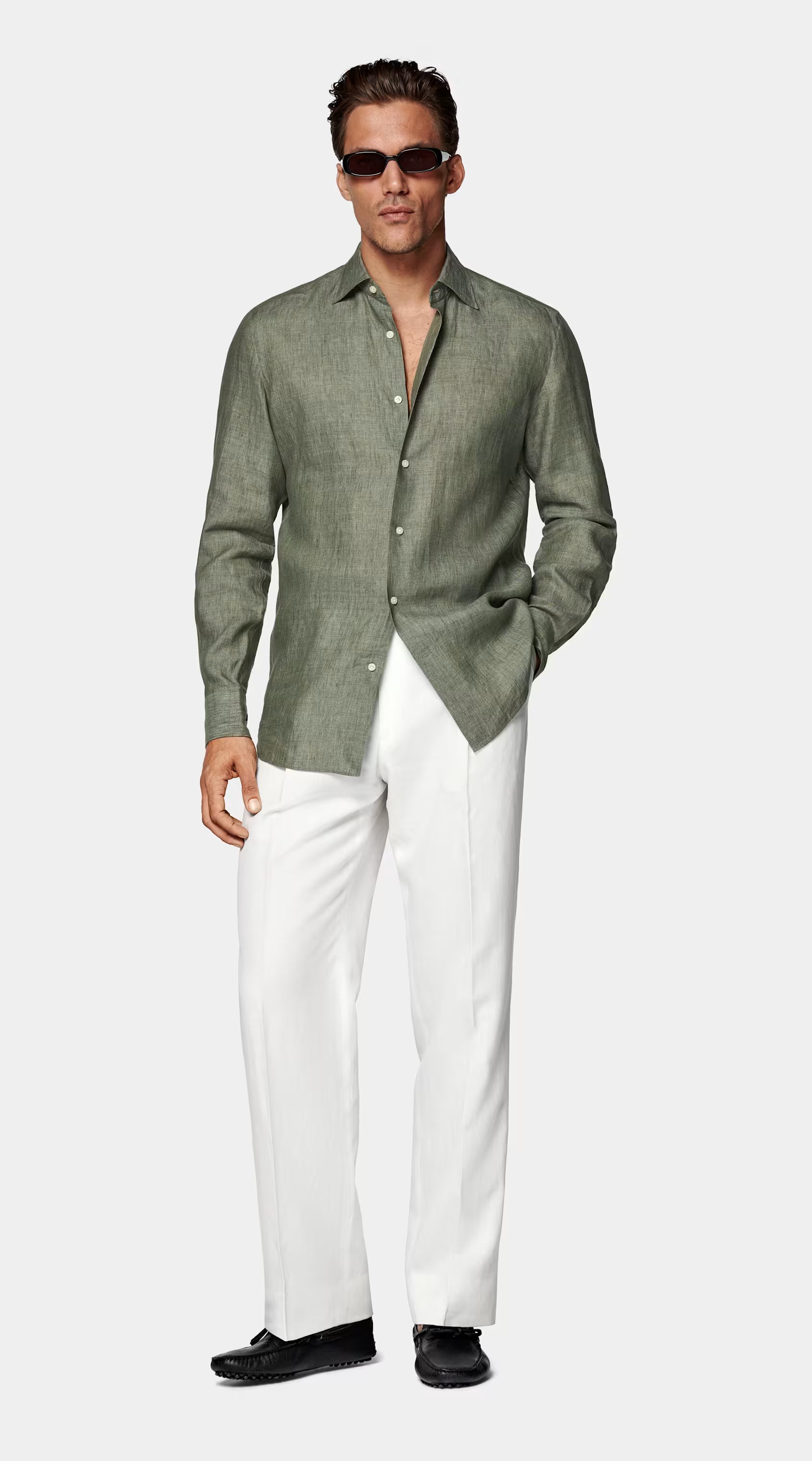 Green Linen Shirt