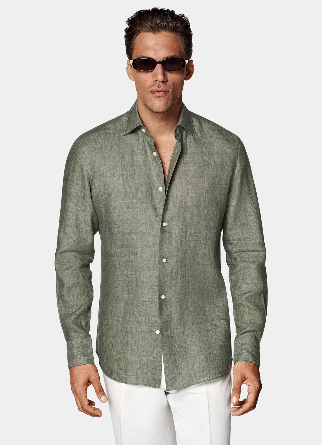 Green Linen Shirt