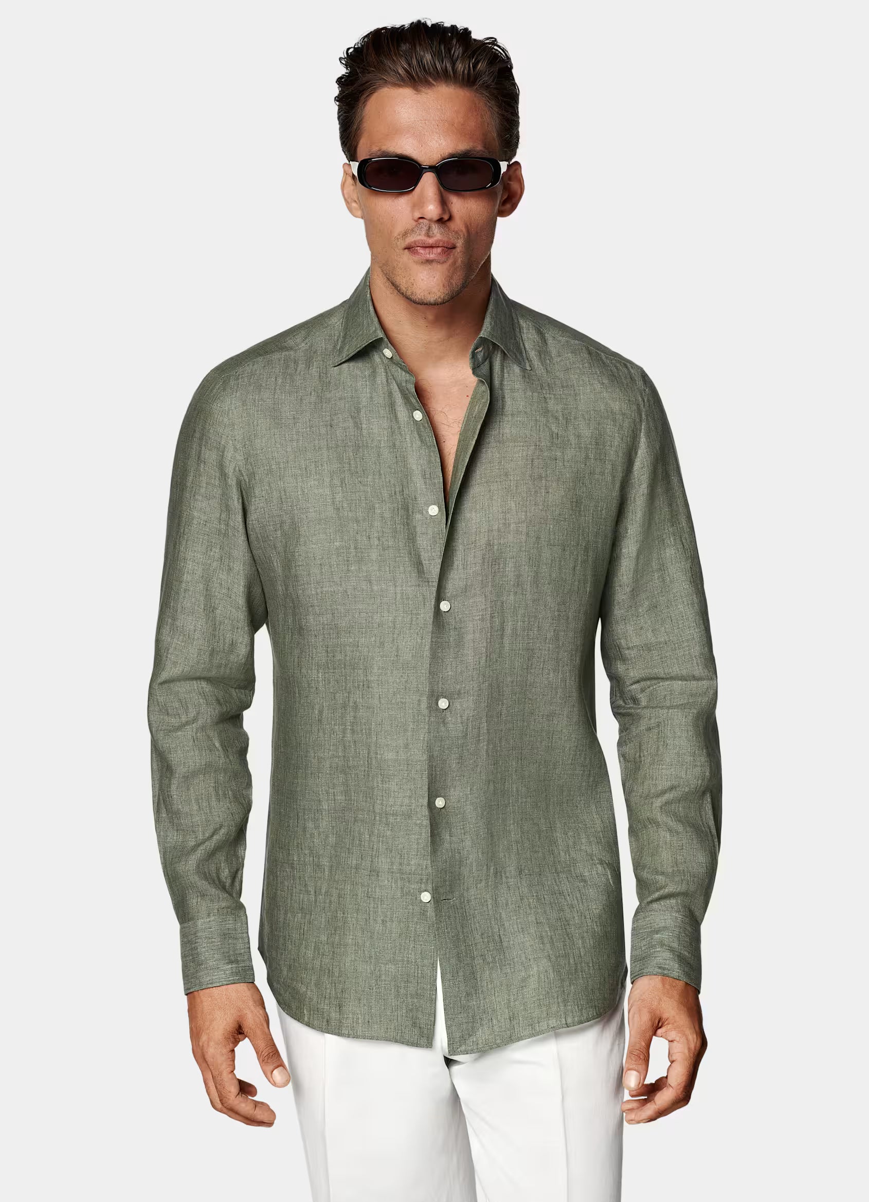 Green Linen Shirt