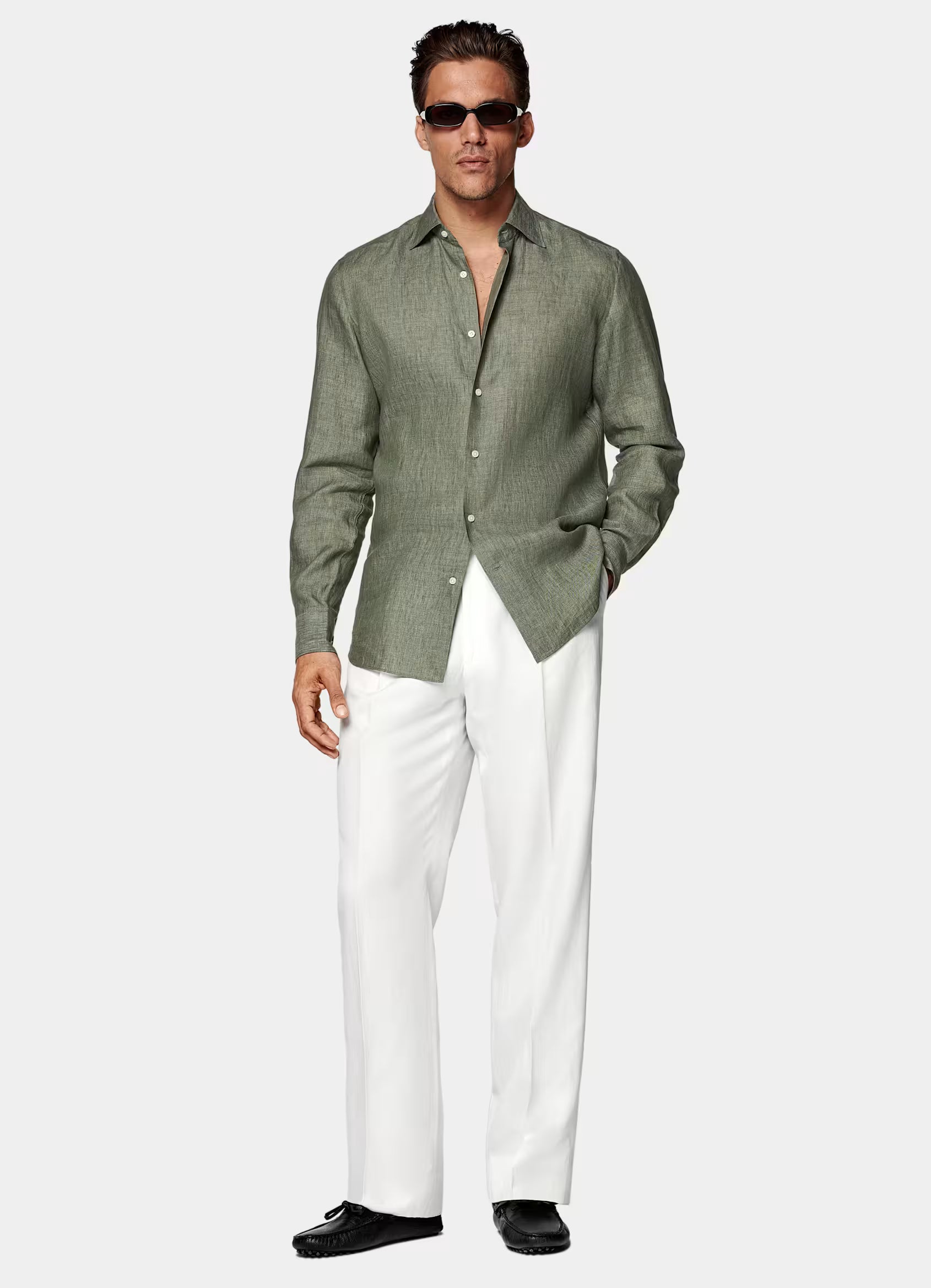 Green Linen Shirt