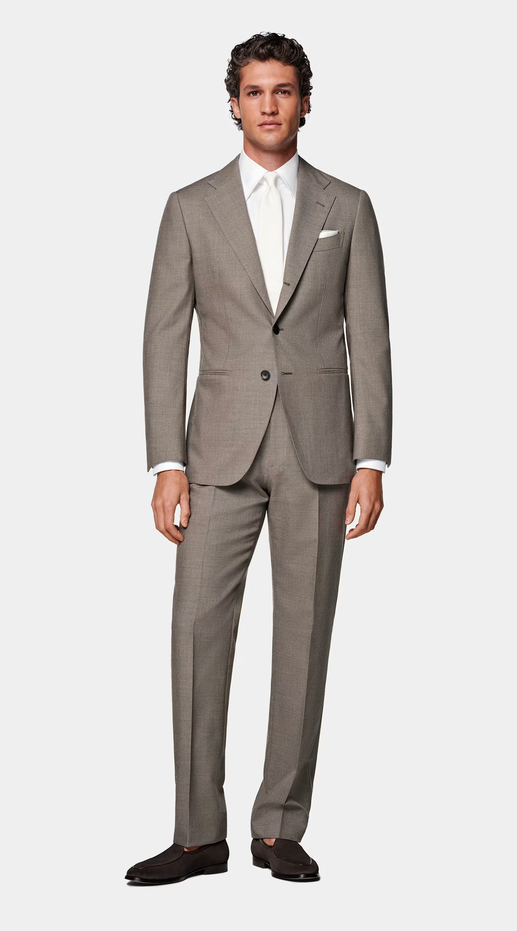 Taupe Tailored Fit Havana Suit