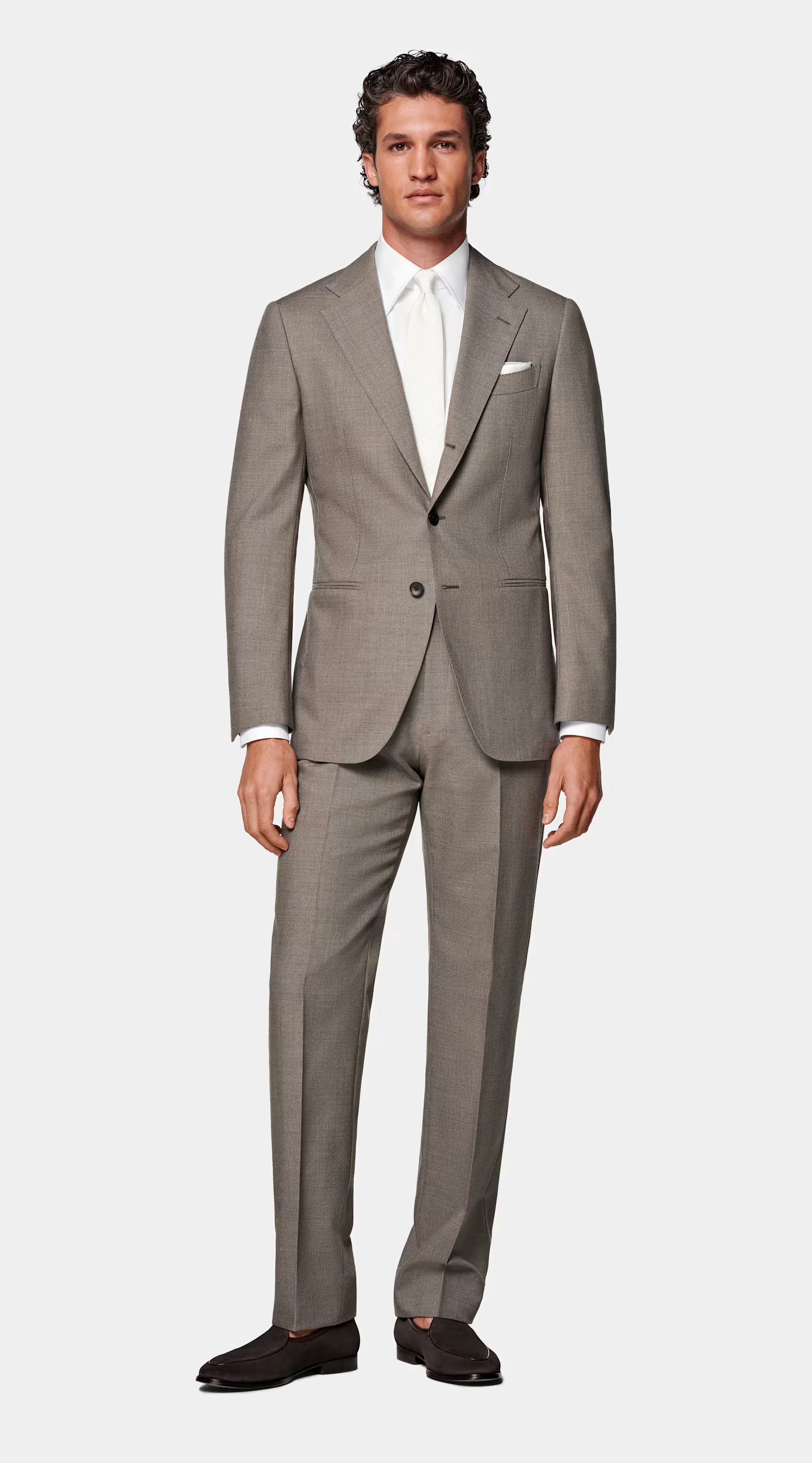 Taupe Tailored Fit Havana Suit