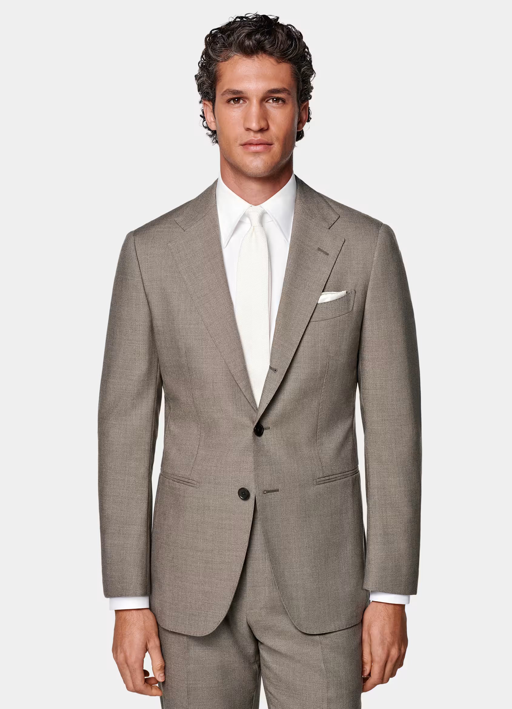 Taupe Tailored Fit Havana Suit