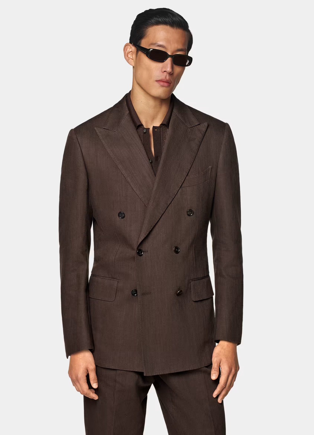 Mid Brown Tailored Fit Milano Suit