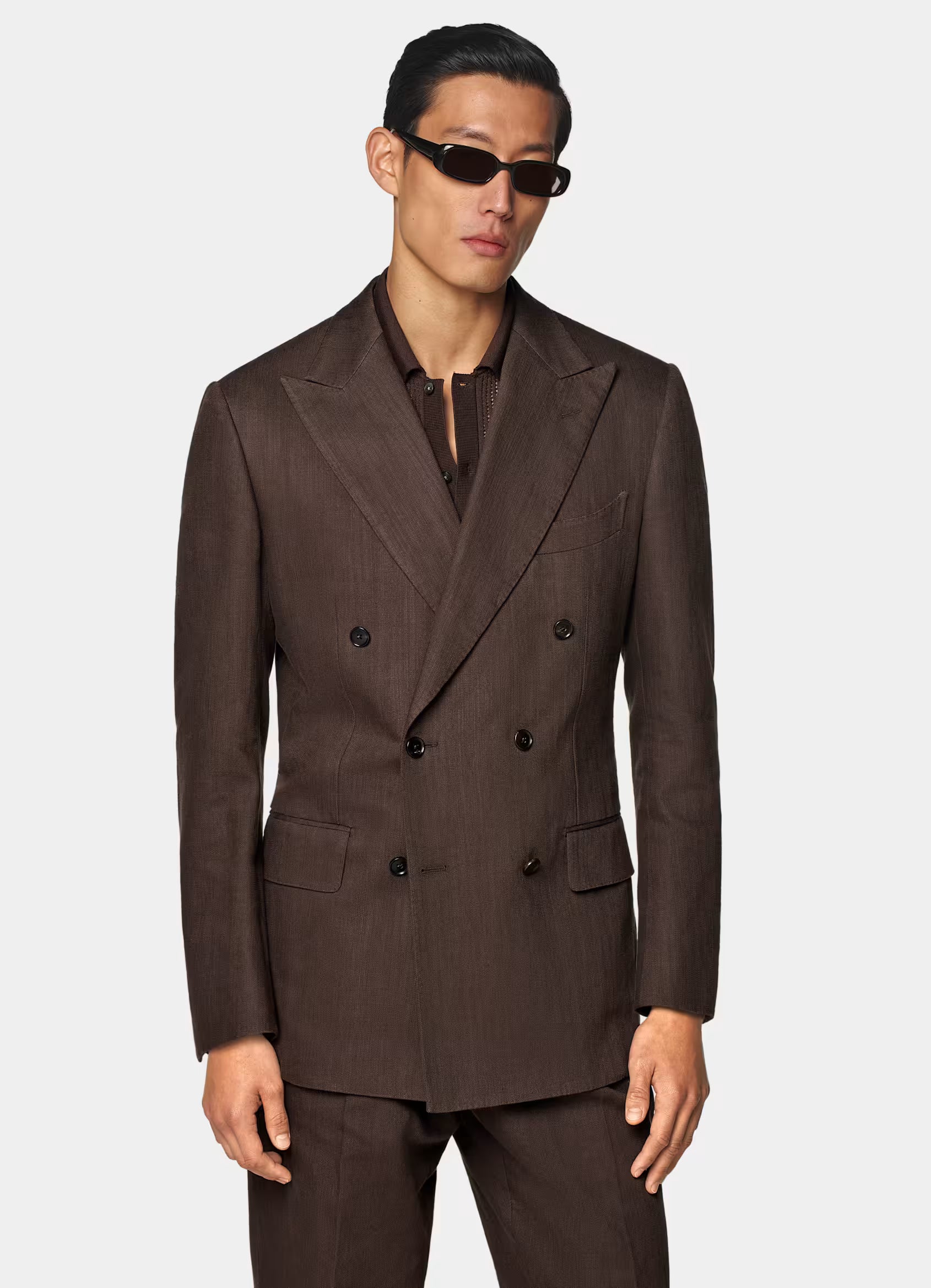 Mid Brown Tailored Fit Milano Suit