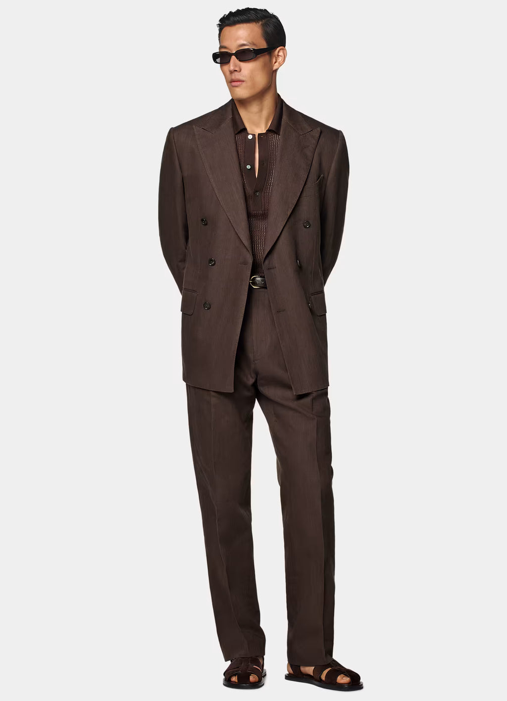Mid Brown Tailored Fit Milano Suit