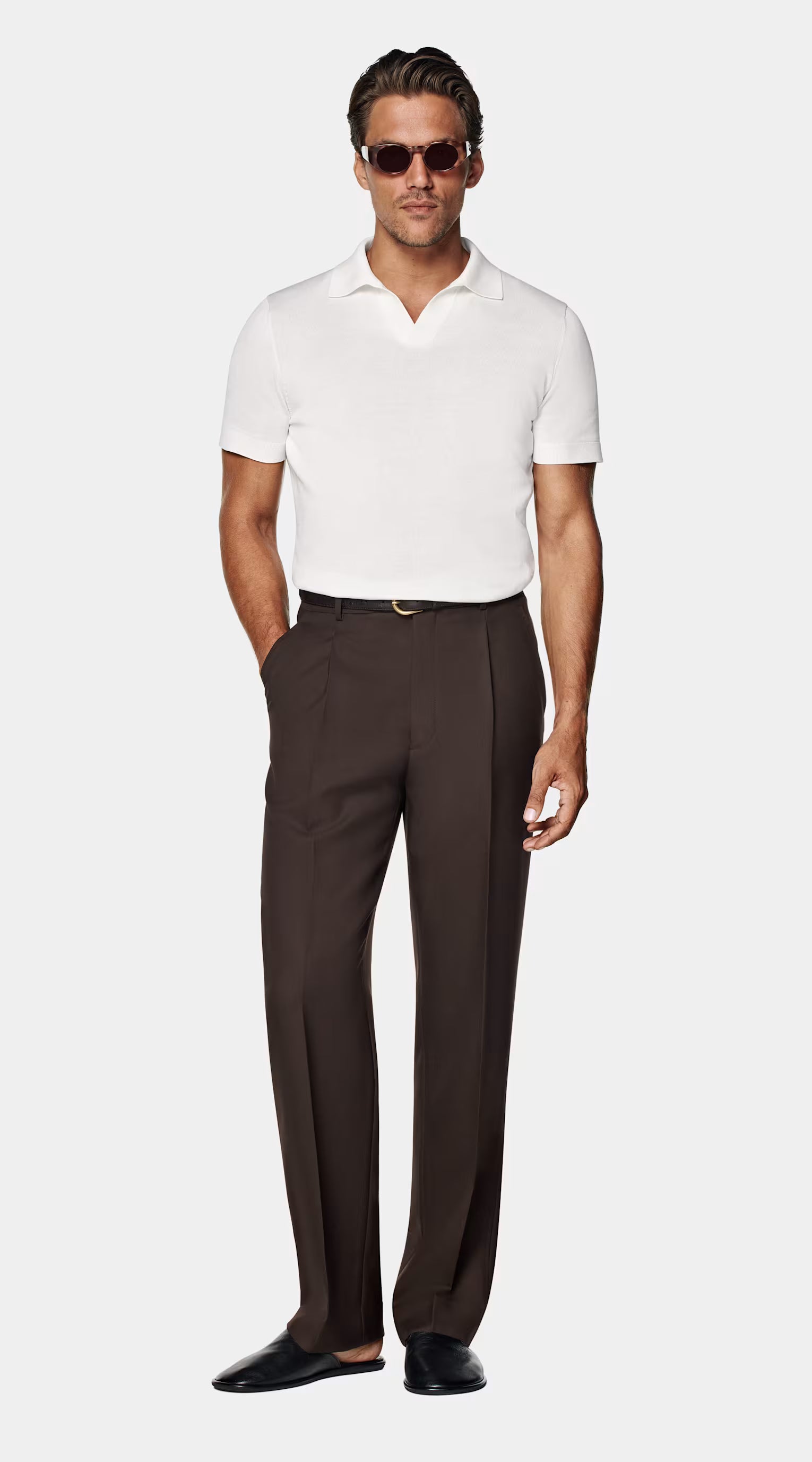 Off-White Buttonless Polo