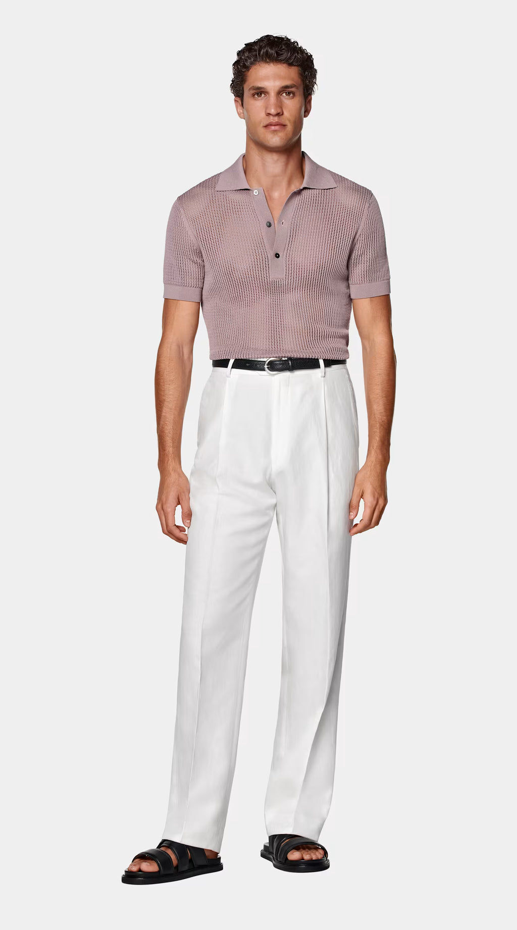 Purple Crochet Polo