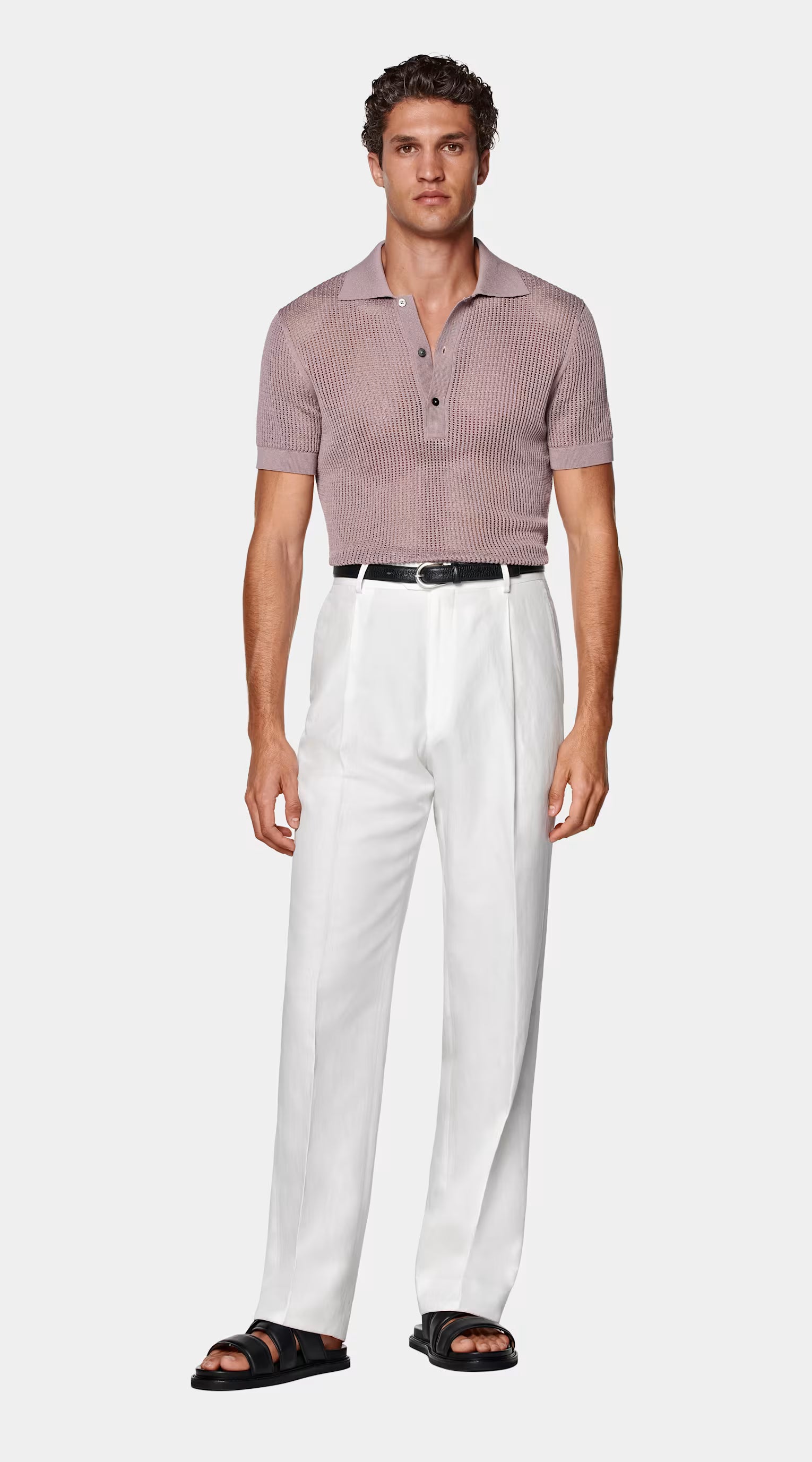 Purple Crochet Polo