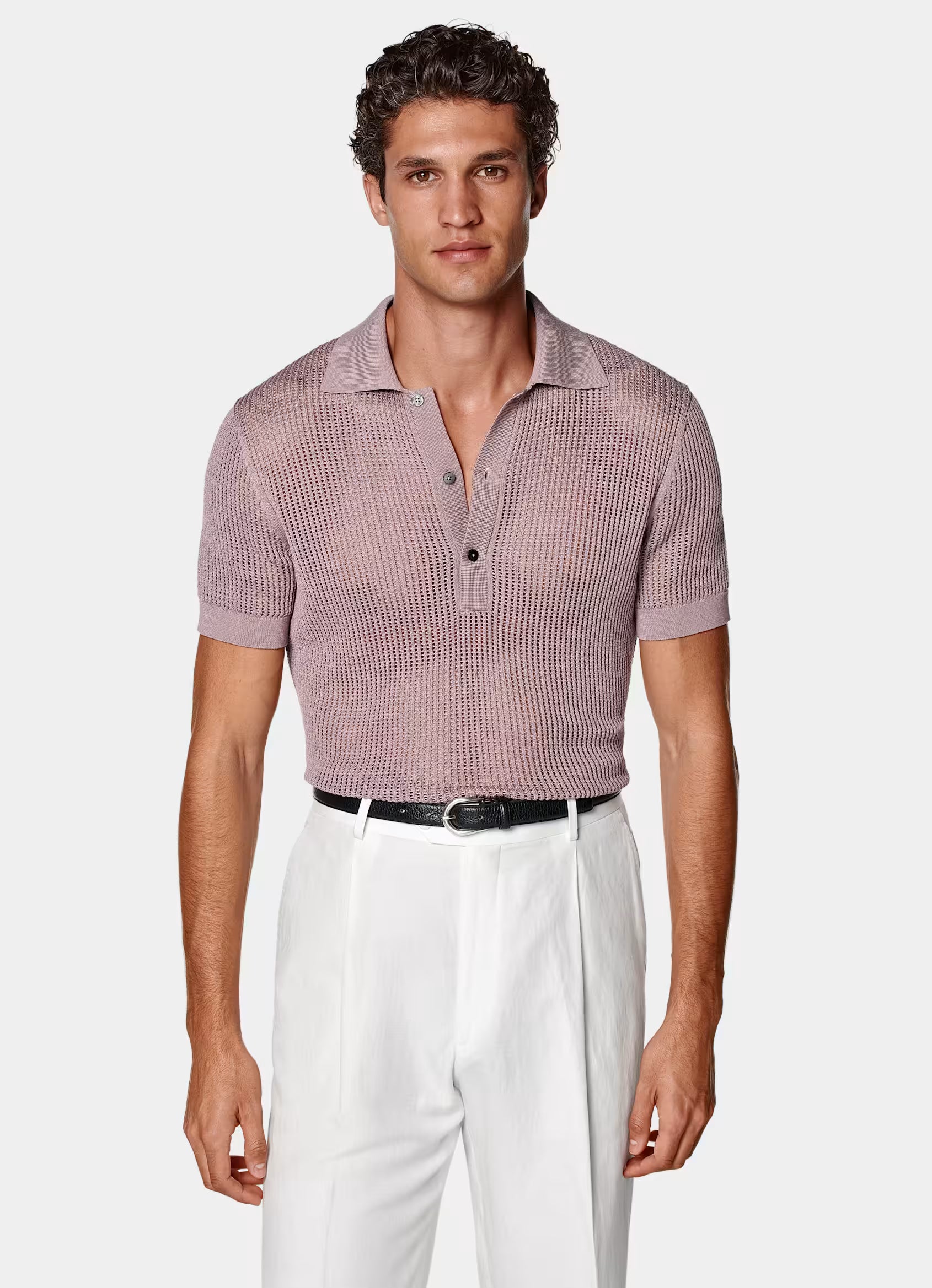 Purple Crochet Polo