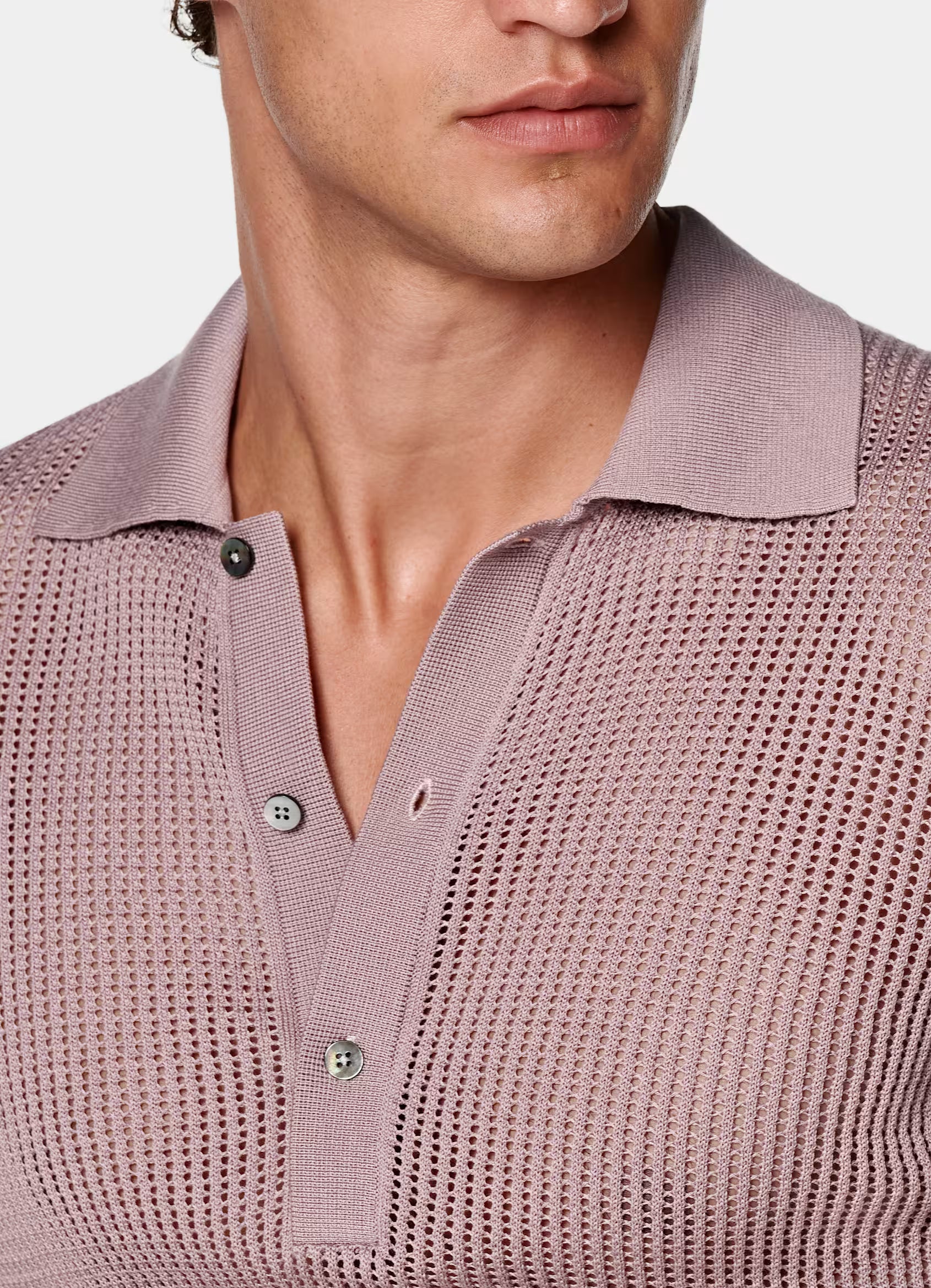 Purple Crochet Polo