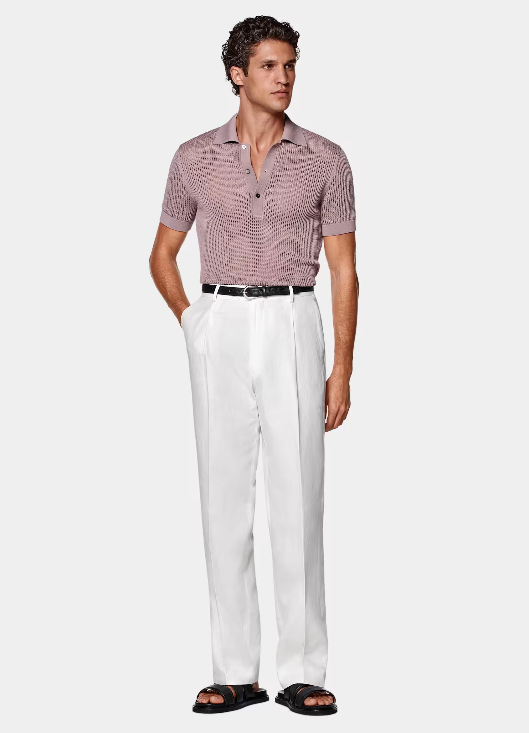 Purple Crochet Polo