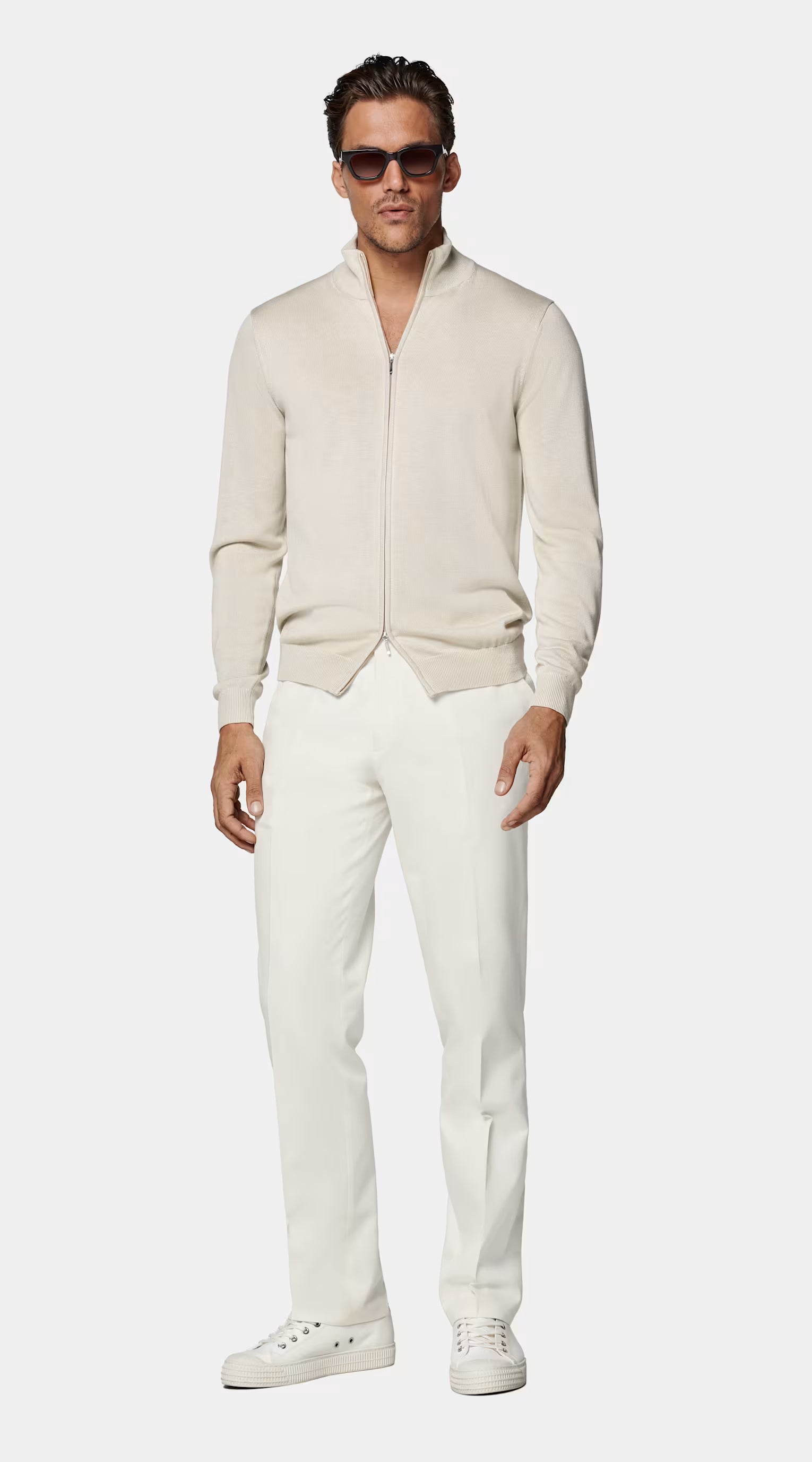 Sand Zip Cardigan
