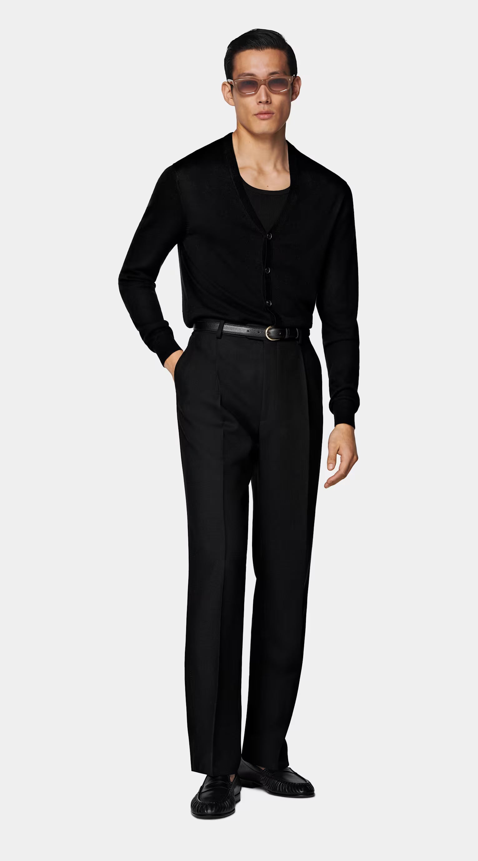 Black V-Neck Cardigan