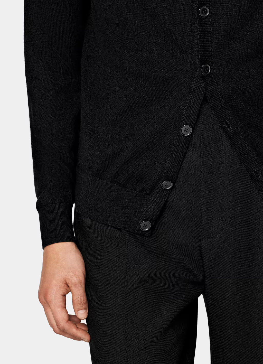 Black V-Neck Cardigan