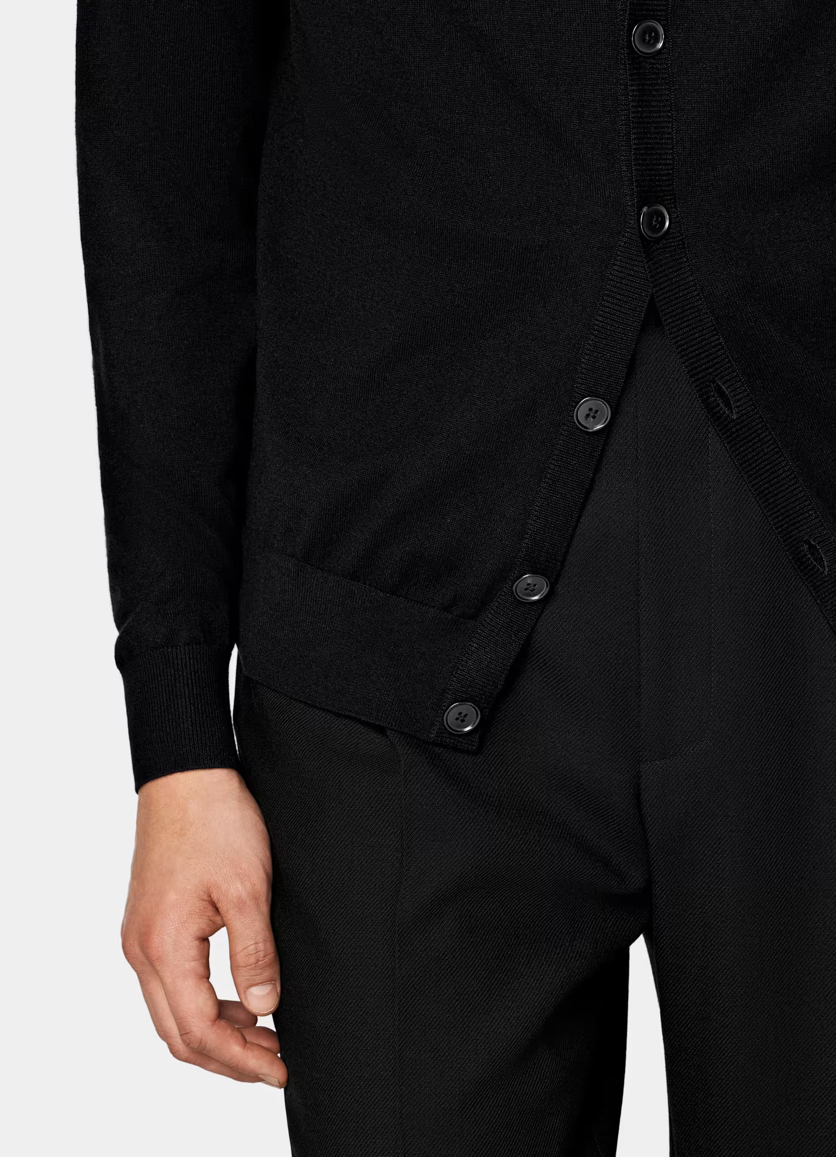 Black V-Neck Cardigan
